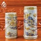 Ống Đựng Nhang Bằng Sứ Men Rạn Vẽ Vàng Long Cuốn Thủy 231100