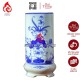 Ống Đựng Nhang Bát Tràng Men Lam Vẽ Hoa Sen 231078