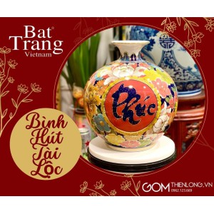 Bình Hút Tài Lộc Vẽ Vàng | Phúc Lộc Thọ