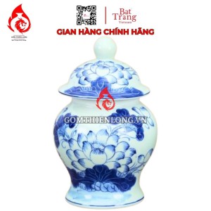 Chóe Thờ Bát Tràng Men Lam Vẽ Hoa Sen 230236