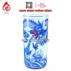 Ống Đựng Nhang Bằng Sứ Men Lam Ngọc Vẽ Long Cuốn Thủy 231091R
