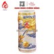 Ống Đựng Nhang Bằng Sứ Men Rạn Dát Vàng Long Cuốn Thủy 231097
