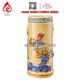 Ống Đựng Nhang Bằng Sứ Men Vàng Hoàng Tộc Đắp Nổi Hoa Sen 231094