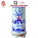 Ống Đựng Nhang Bát Tràng Men Lam Vẽ Hoa Sen 231078